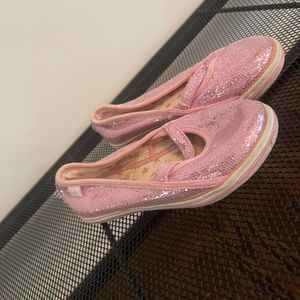 Girls pink sparkle toddler converse sneakers